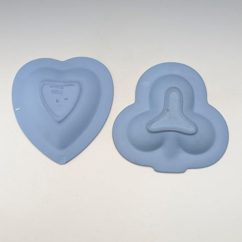 英国ヴィンテージ ウェッジウッド ジャスパーウェア製 ディッシュペア ペールブルー